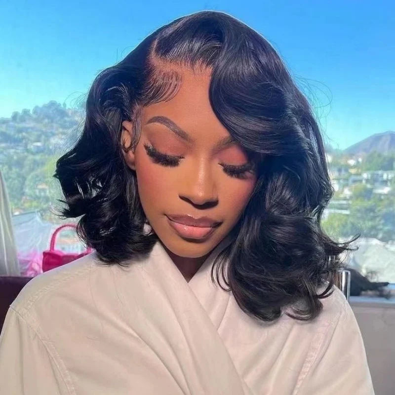 Undetectable HD Lace Short Bob Body Wave Human Hair Wigs