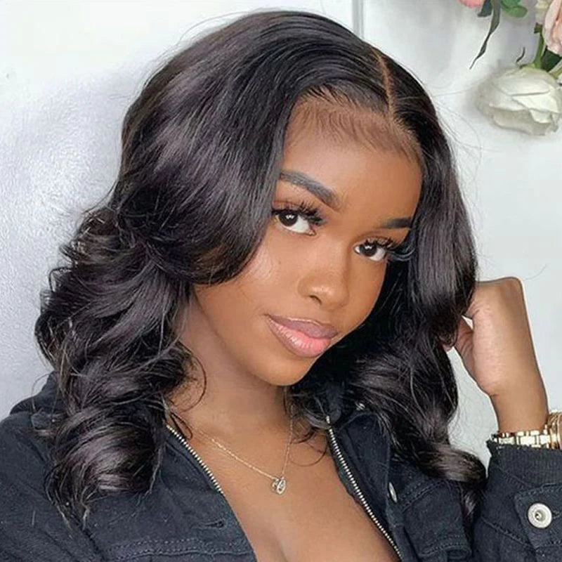 Undetectable HD Lace Short Bob Body Wave Human Hair Wigs