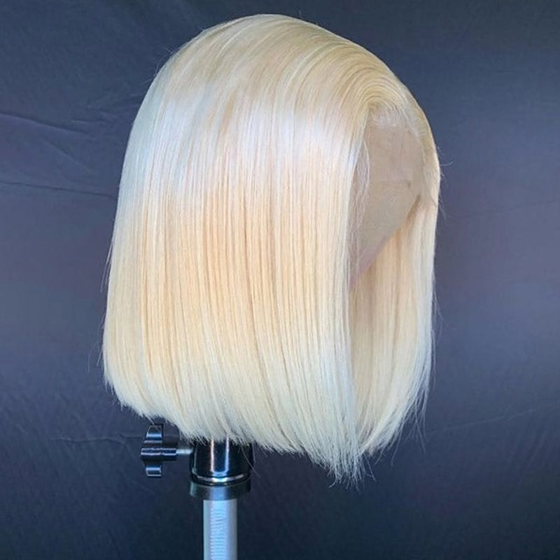 #613 Blonde Color Bob Straight Hair Lace Wigs