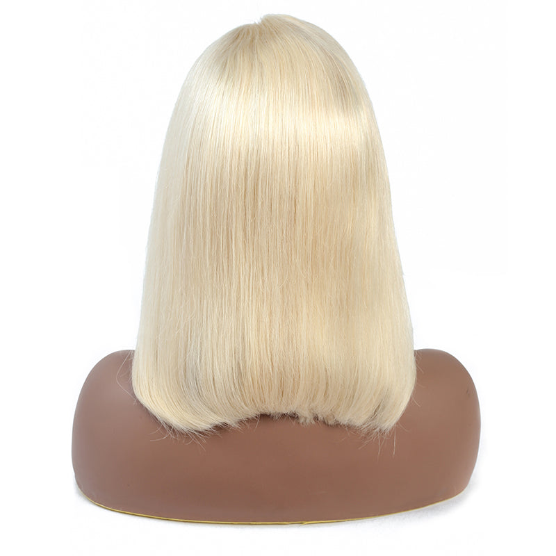 #613 Blonde Color Bob Straight Hair Lace Wigs